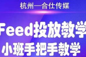 合仕传媒Feed投放教学，手把手教学，开车烧钱必须自己会|低成本打造直播间流量