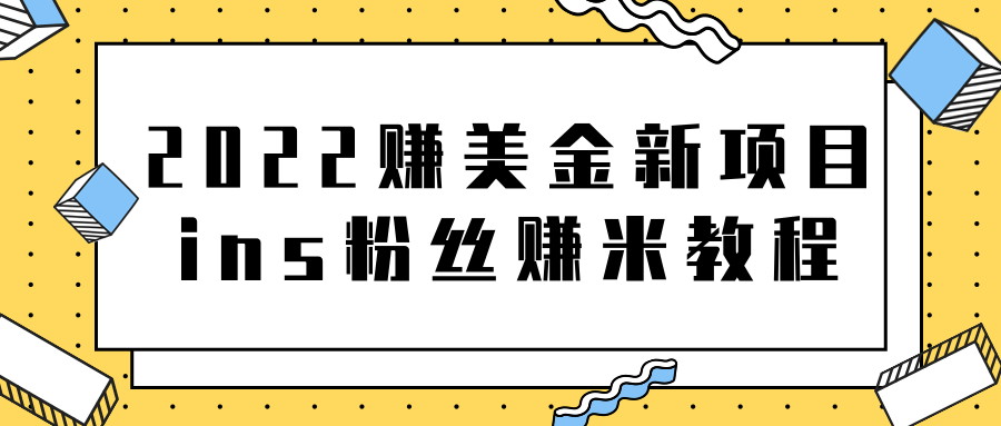 2022赚美金新项目，Instagram粉丝赚米项目