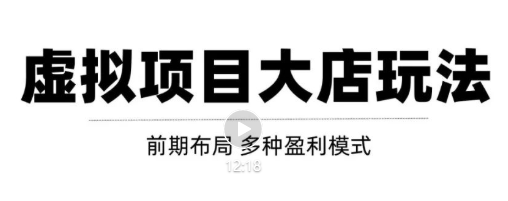 虚拟项目月入几万大店玩法分享，多店操作利润倍增（快速起店盈利）！