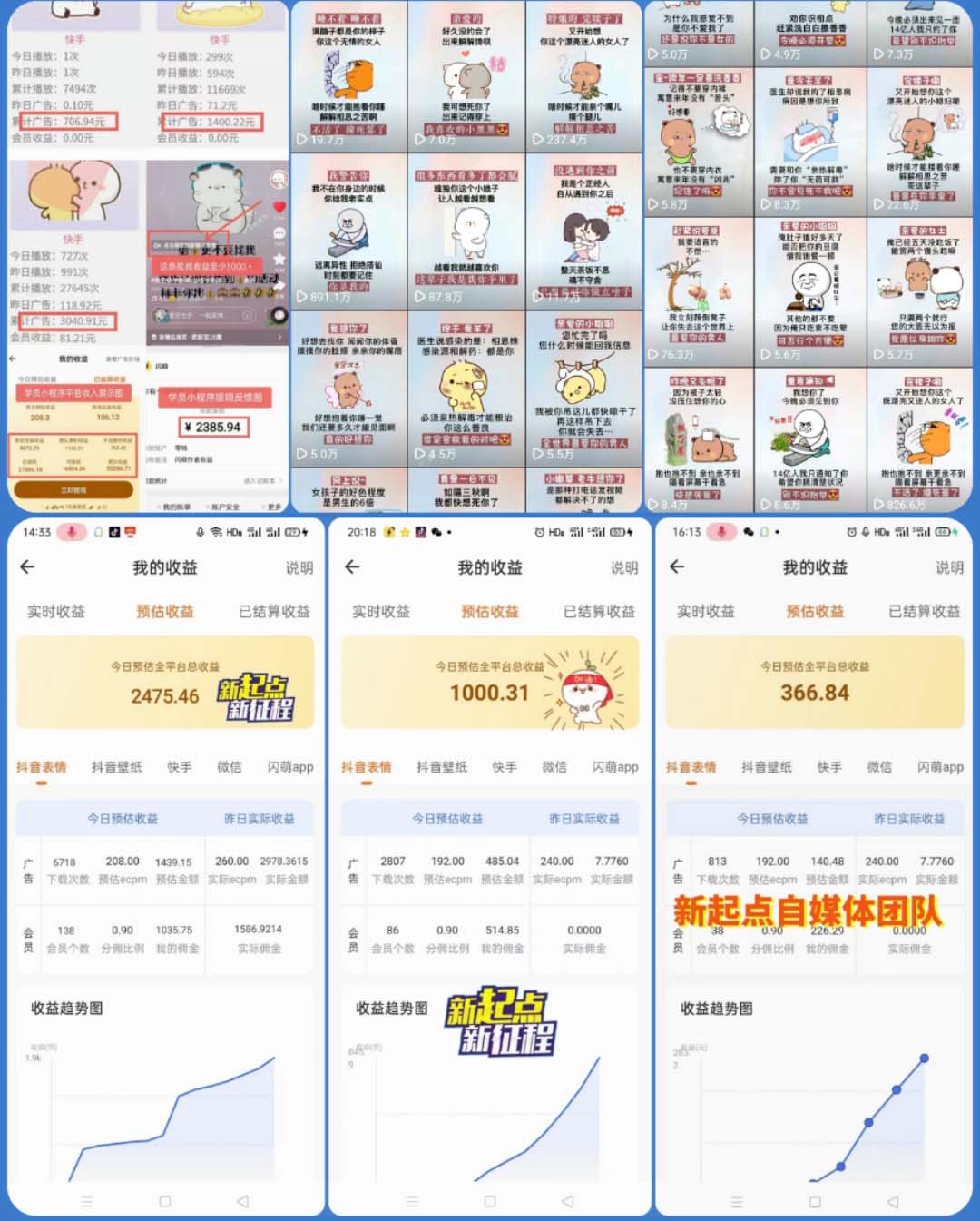 动态背景表情包取图小程序，1万播放量收益10~15元，一条大热门赚几千上万插图1